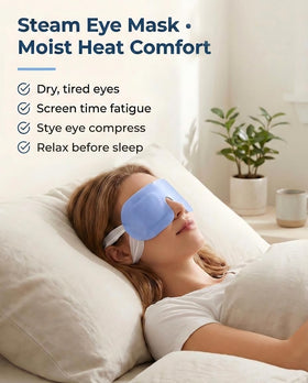 FACEMOON unwrapped single mask demonstrating moist-heat benefit