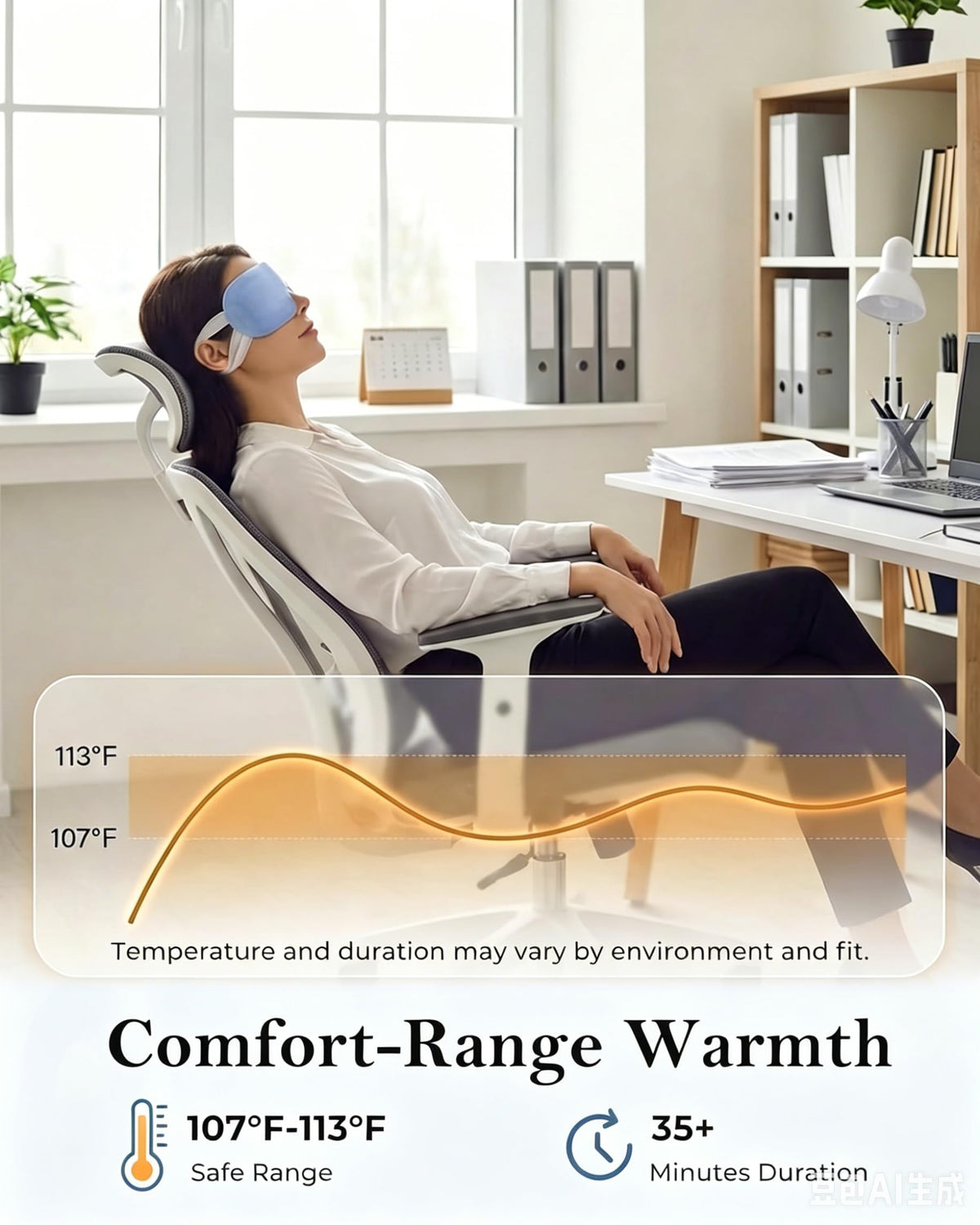 FACEMOON U-shaped nose bridge directing steam to eye area