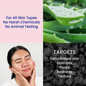 FACETORY close-up of sheet mask texture highlighting thin breathable material and essence