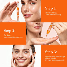 FaczUryn ampoules on bathroom shelf in lifestyle scene for daily routine