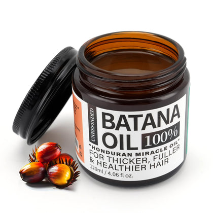 Fadelo Batana oil jar front showing product and clean packaging benefit shine