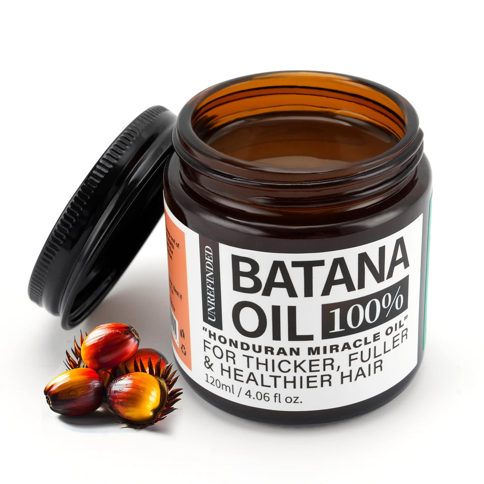 Fadelo Batana oil jar front showing product and clean packaging benefit shine