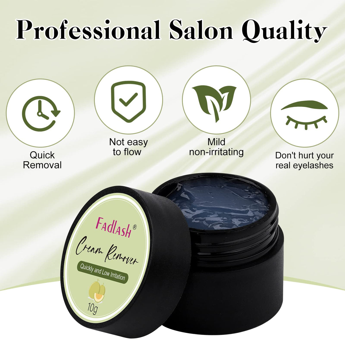 FADLASH application demonstration on lashes illustrating safe quick adhesive removal