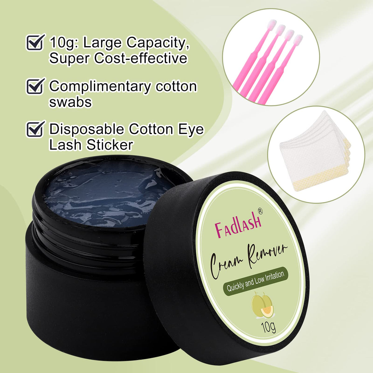 FADLASH cream texture close-up highlighting thick formula for controlled placement