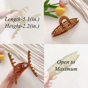 FAELBATY clip supporting a thick ponytail, strong grip for full hair