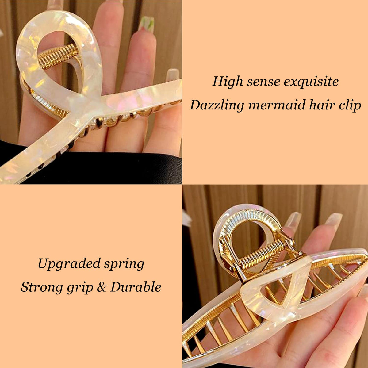FAELBATY clip securing long hair demonstrates firm grip and comfort