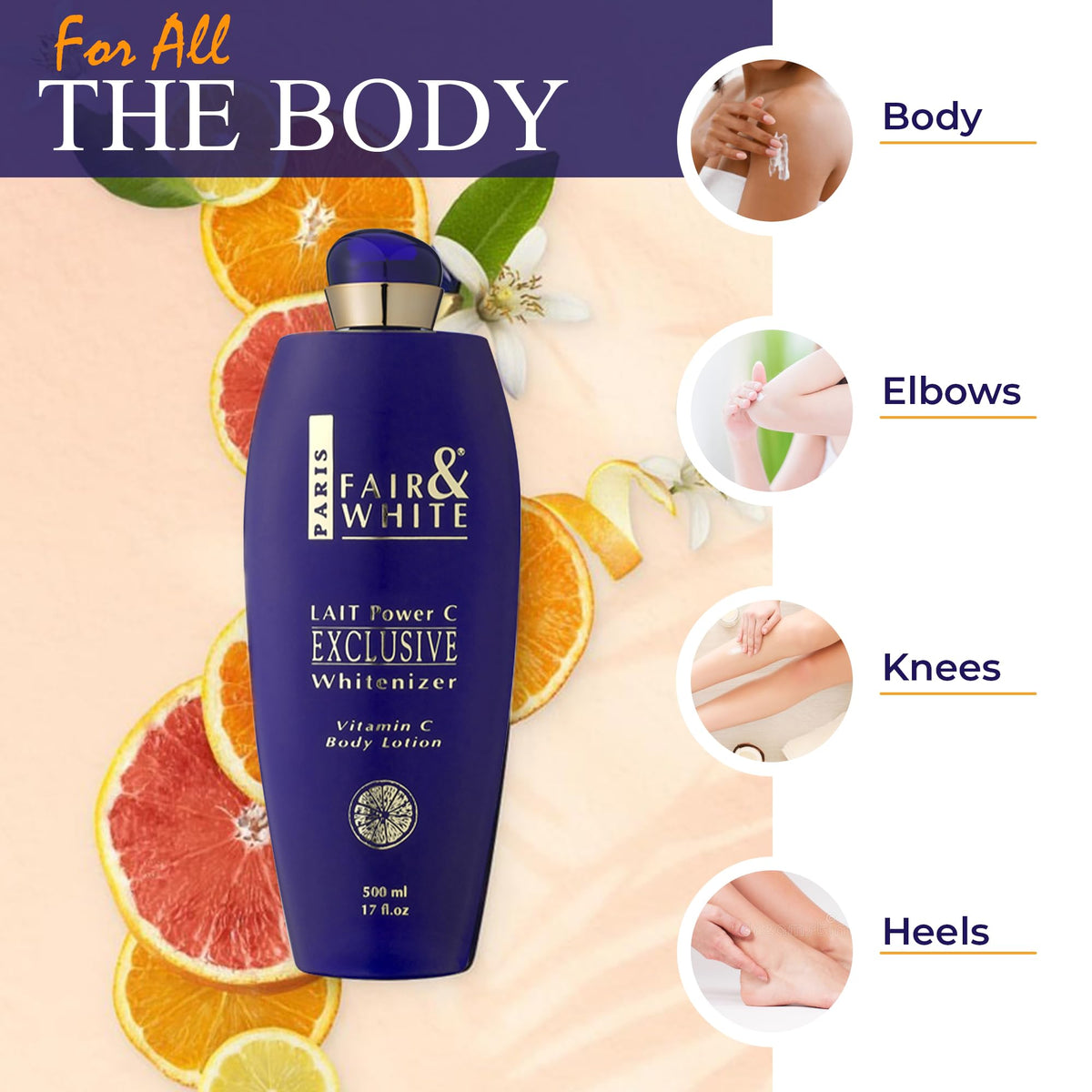 FAIR & WHITE applying lotion on forearm demonstrating silky finish and improved skin comfort