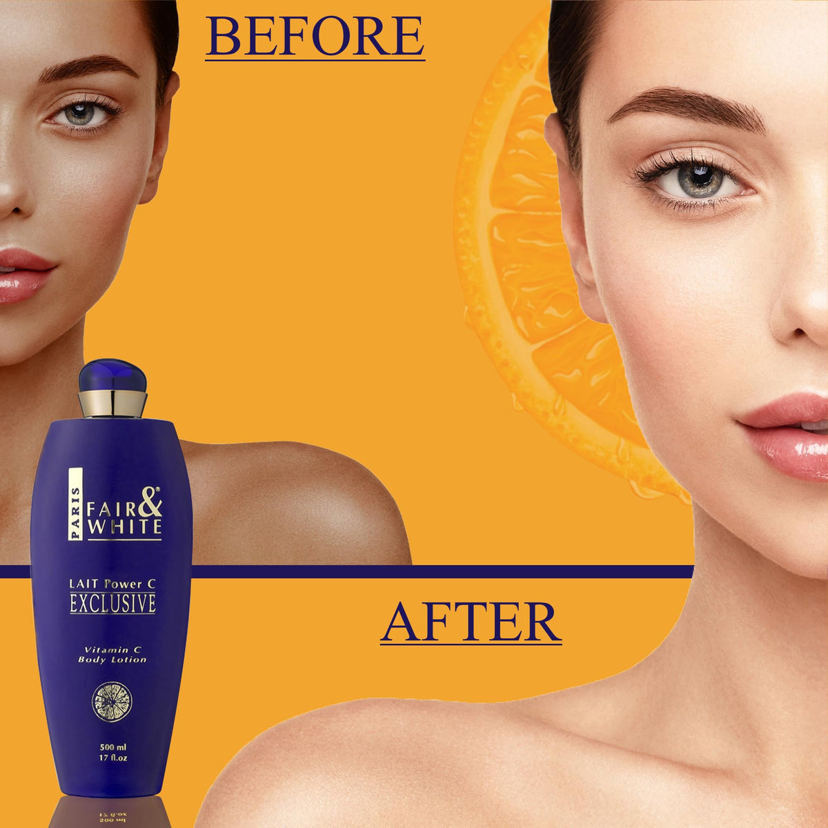 FAIR & WHITE pump dispensing lotion illustrating controlled use and minimal waste benefit
