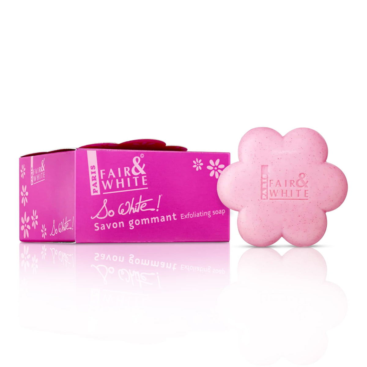 Fair & White front packaging showing 200g bar and benefits