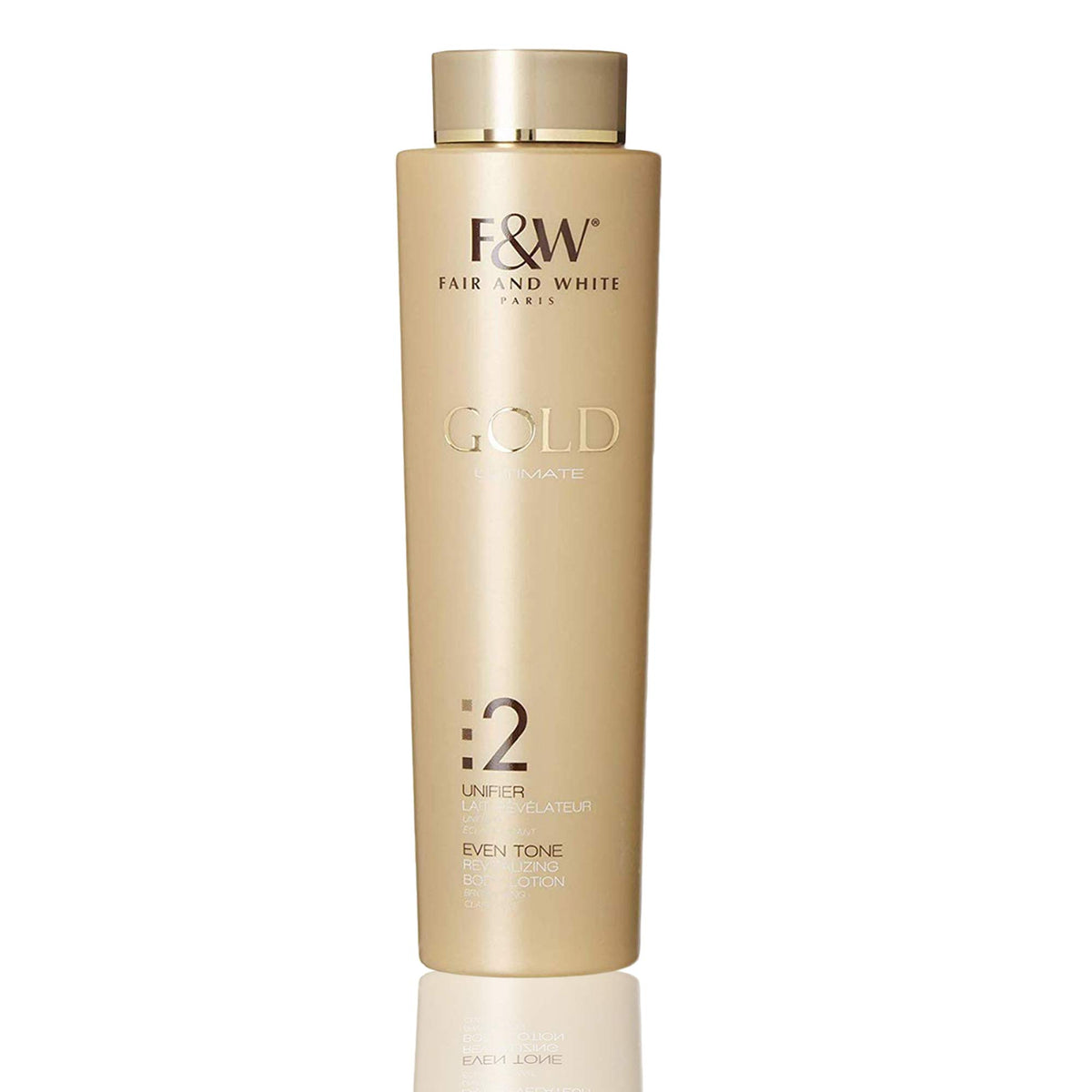 FAIR & WHITE front packaging showing 500ml bottle and benefits