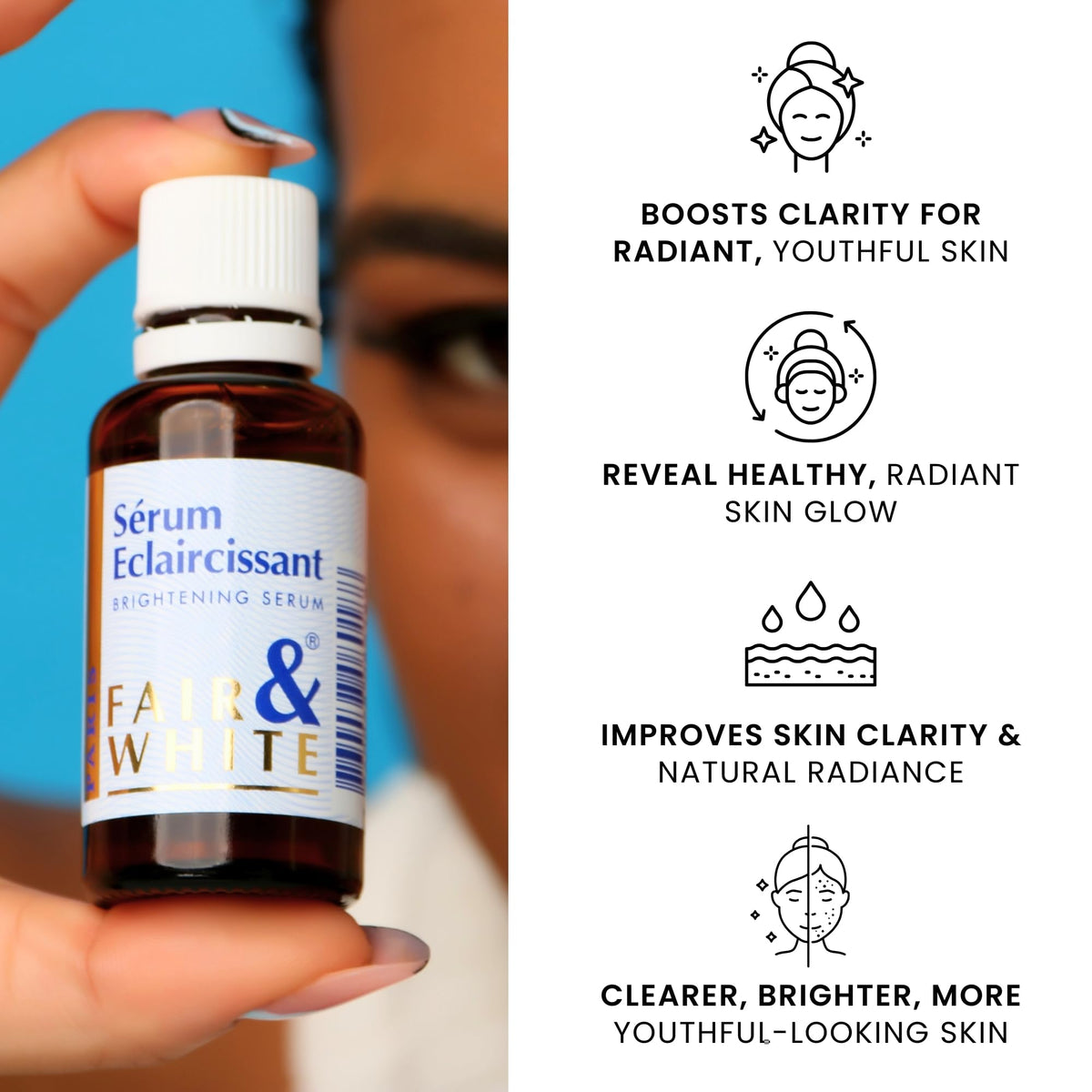 FAIR & WHITE ingredients label detail highlighting key actives and transparency