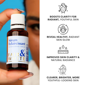 FAIR & WHITE ingredients label detail highlighting key actives and transparency