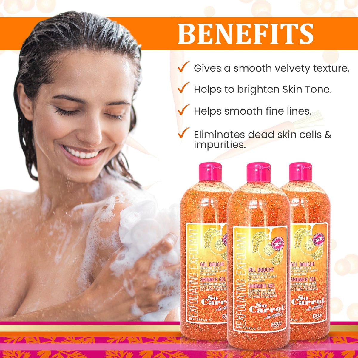 FAIR & WHITE foam in hand demonstrating lather and gentle cleansing benefit
