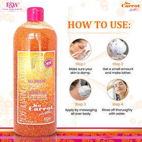 FAIR & WHITE carrot oil ingredient shot indicating vitamin-rich brightening