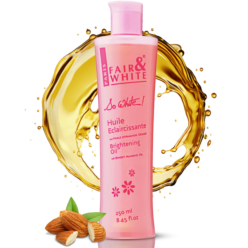 FAIR & WHITE front bottle shot showing label and 250ml size for clarity