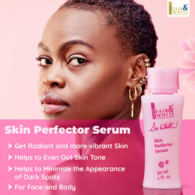 FAIR & WHITE dropper dispensing serum showcasing precise application benefit