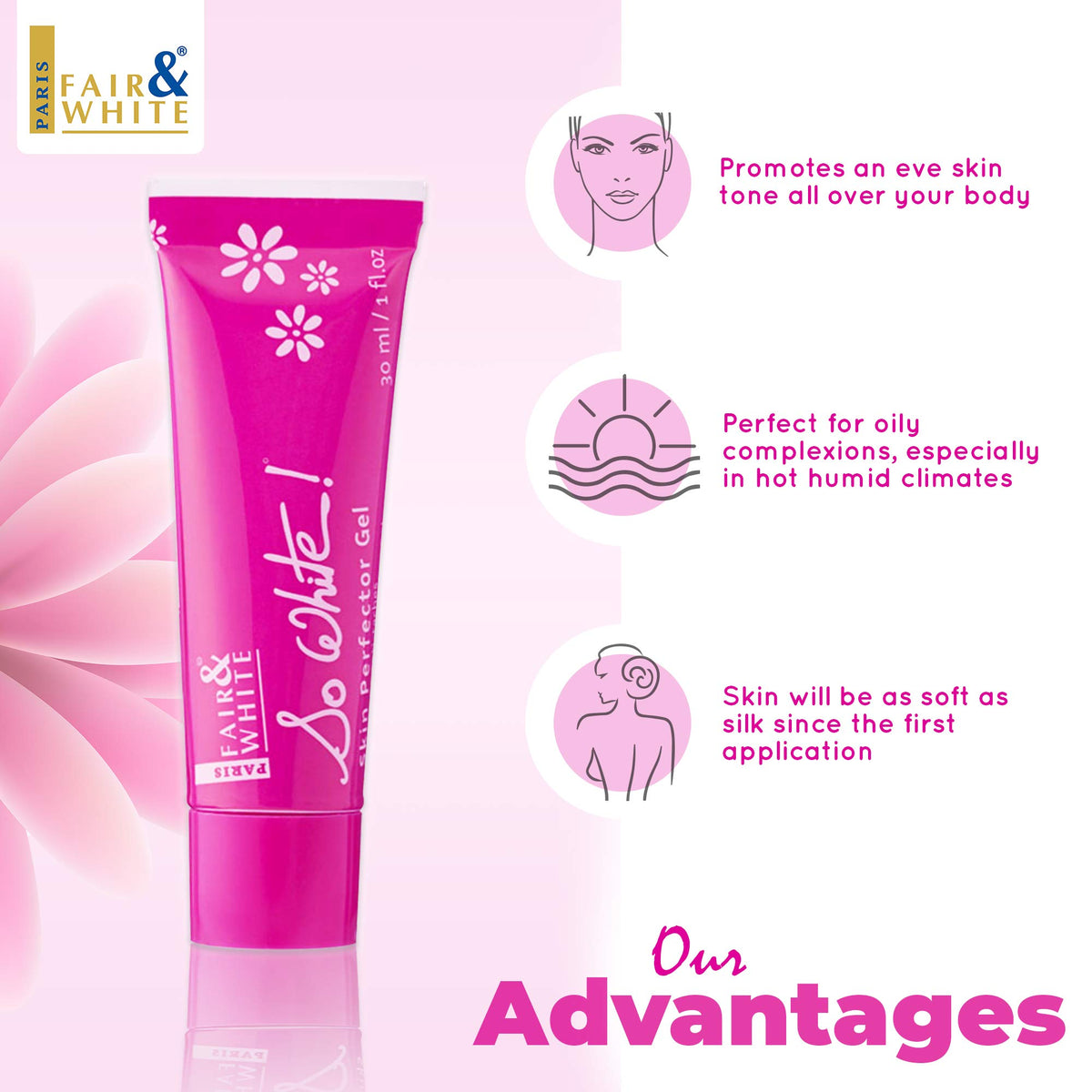 FAIR & WHITE hand application demonstrating smooth spread and fresh finish