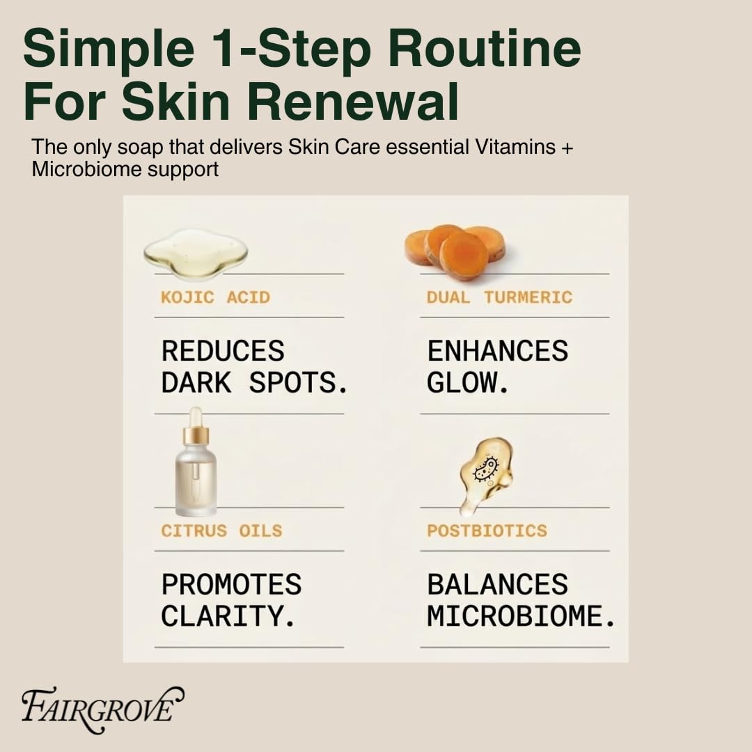 Fairgrove soap on bathroom shelf in natural setting promoting radiant skin routine