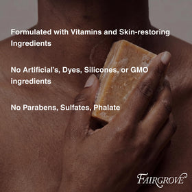 Fairgrove rich lather on hand demonstrating gentle cleansing and hydration