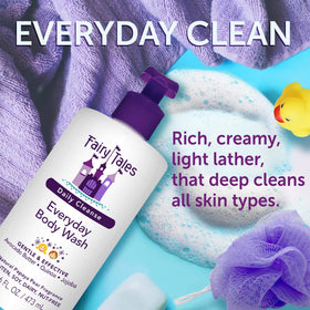 Fairy Tales creamy lather texture demonstrating gentle, low-foam cleanse