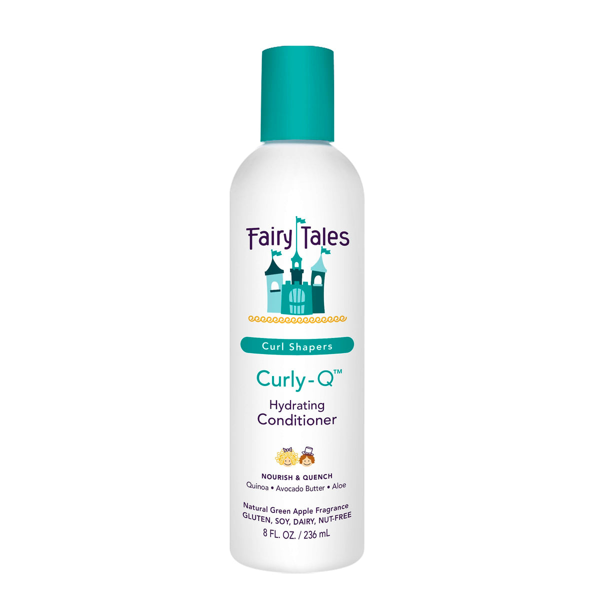 Fairy Tales front bottle view showing 8oz size and kid-friendly design, promoting gentle hydration