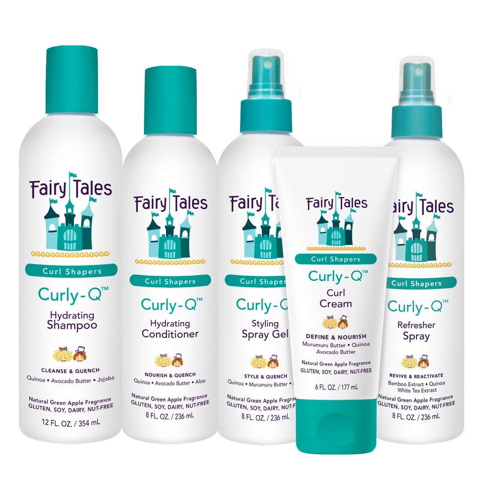 Fairy Tales front packaging showing full 5-piece kit and benefits