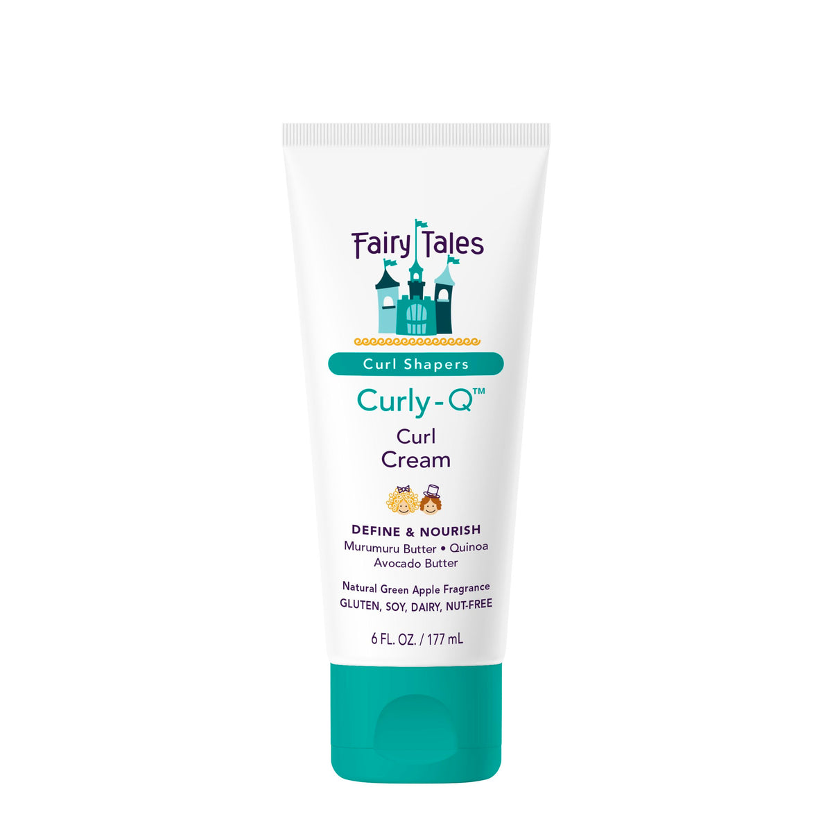 Fairy Tales Curly Q front packaging shows 6 oz tube and benefits
