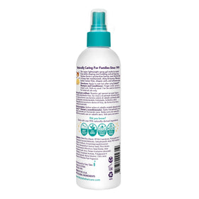 Fairy Tales pump and spray nozzle close-up demonstrating easy application and controlled mist