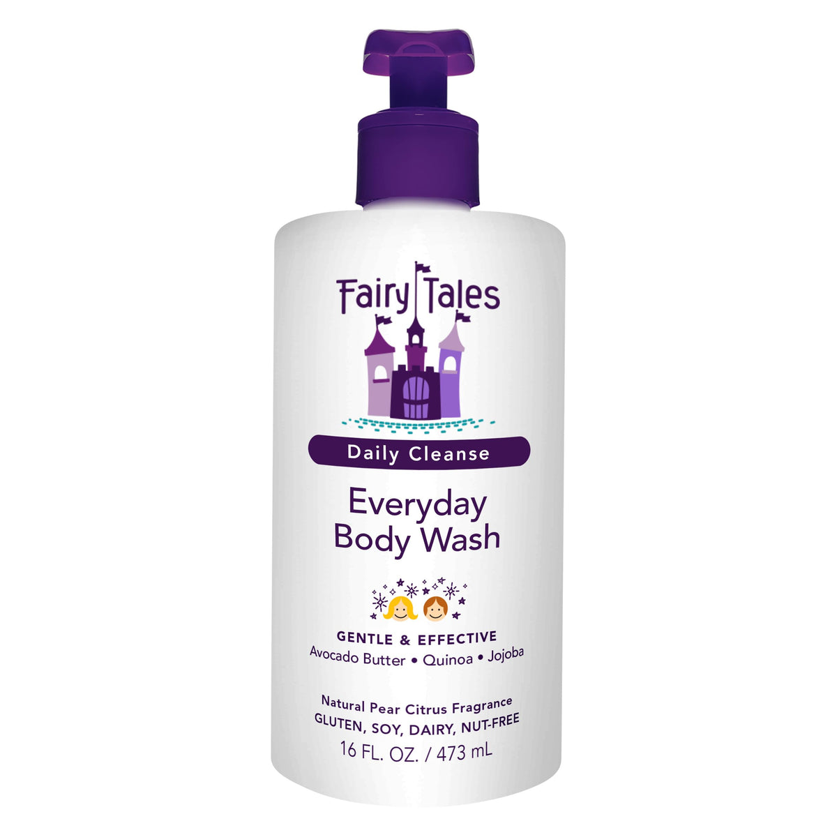 Fairy Tales front packaging showing 16 oz bottle and kid-friendly design