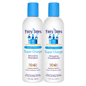 Fairy Tales front packaging showing duo and easy-detangle benefit