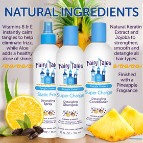 Fairy Tales ingredient shot with keratin and vitamin E highlighting smoothing