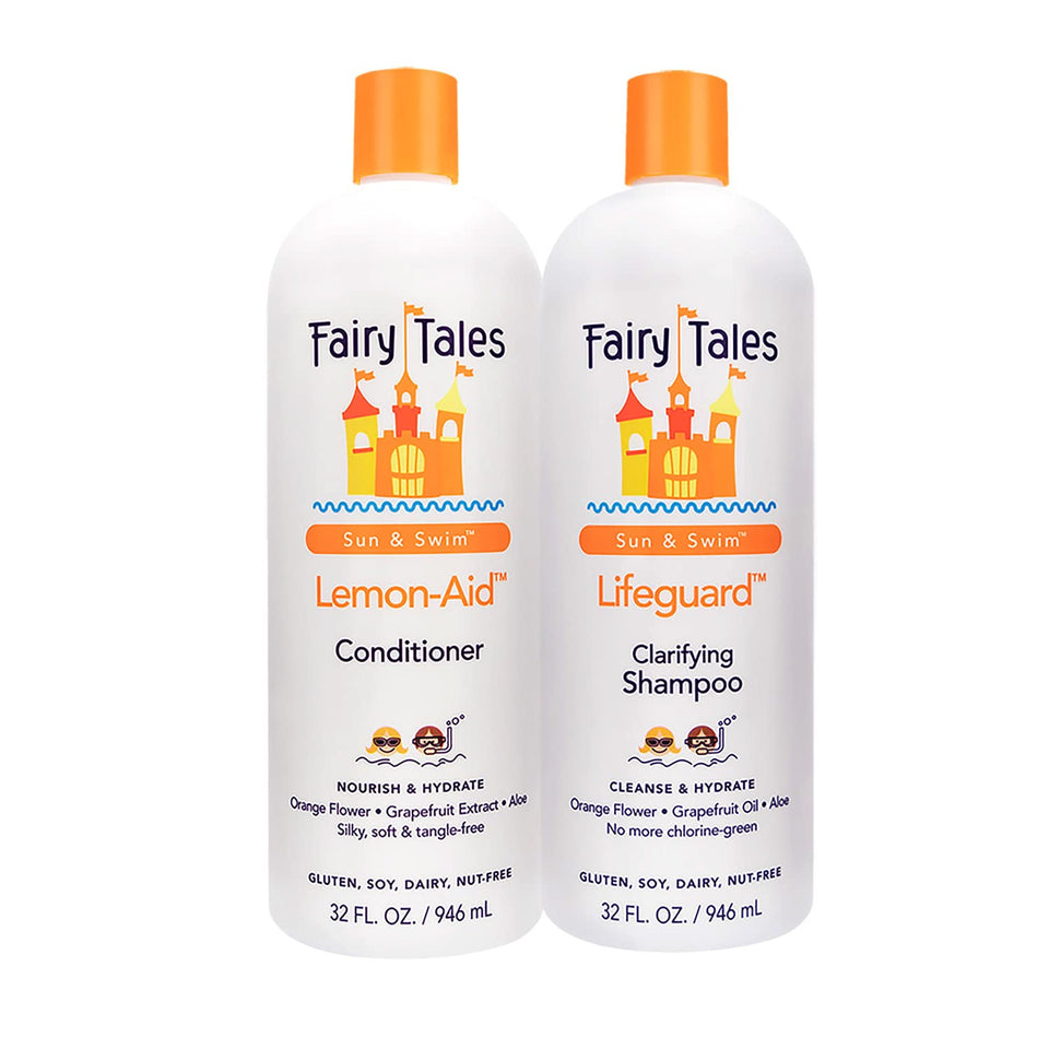 Fairy Tales liter duo front packaging showing bottles and citrus scent benefit