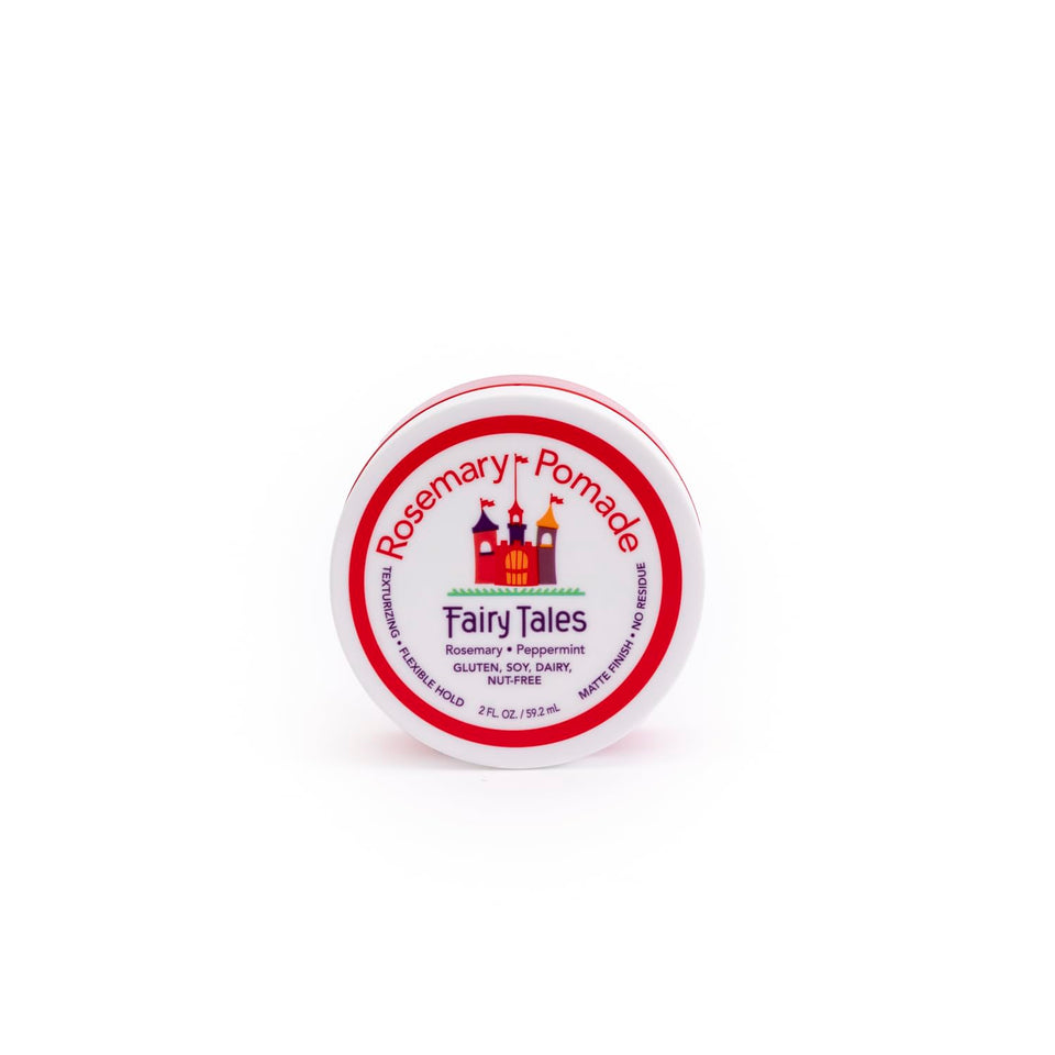 Fairy Tales rosemary kids pomade front view showing packaging and benefits