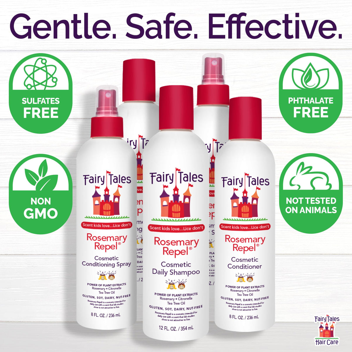 Fairy Tales kids in bathroom enjoying gentle scent and easy styling