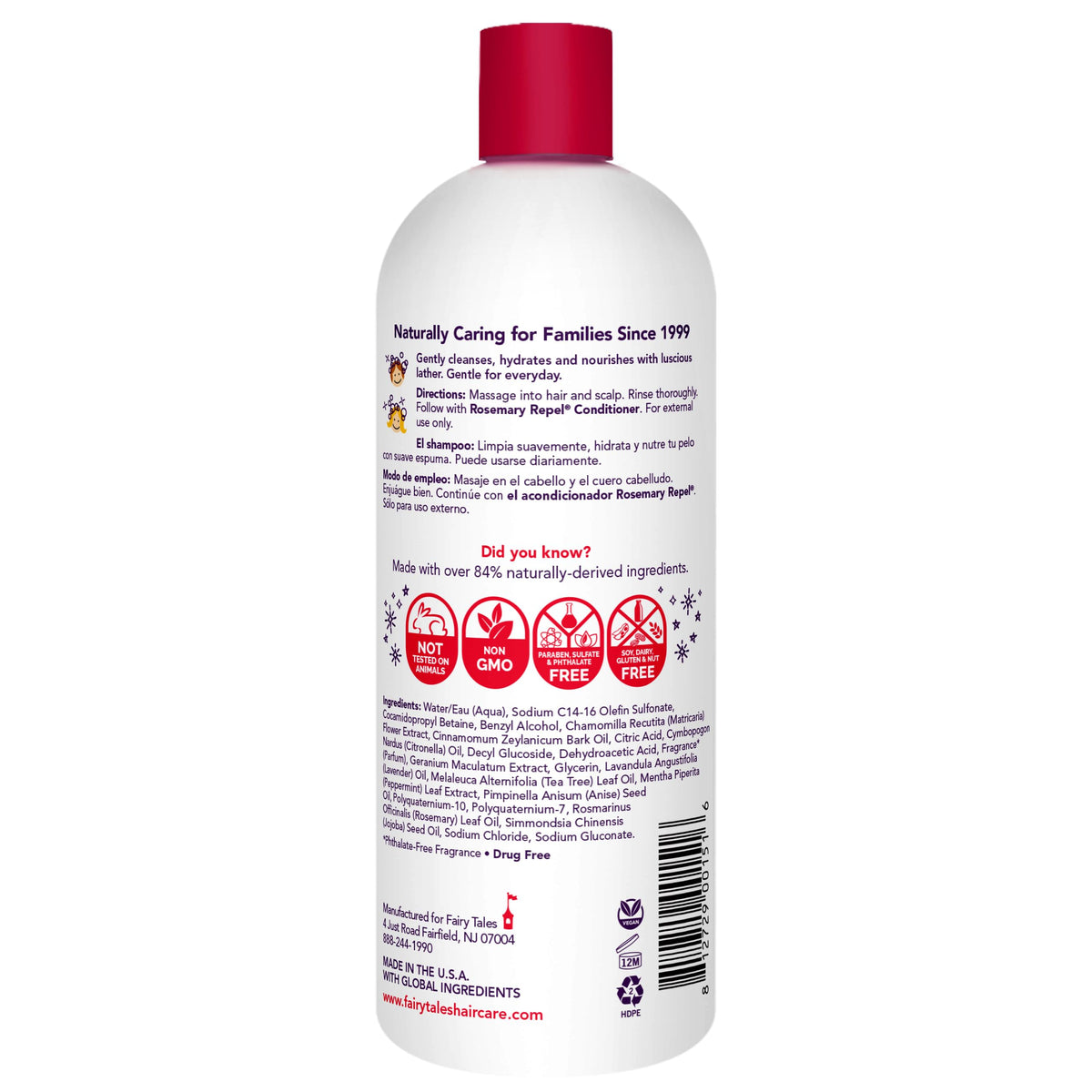 Fairy Tales shampoo pouring to show creamy texture and gentle lather benefit