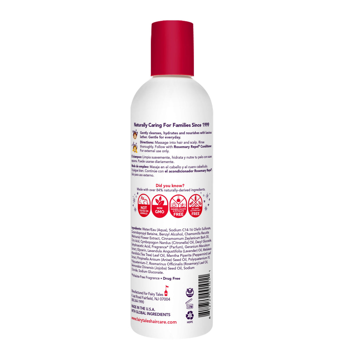 Fairy Tales pump close-up highlighting easy dispensing and kid-safe cap