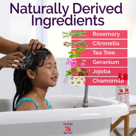 Fairy Tales shampoo lather texture showing gentle, moisturizing foam