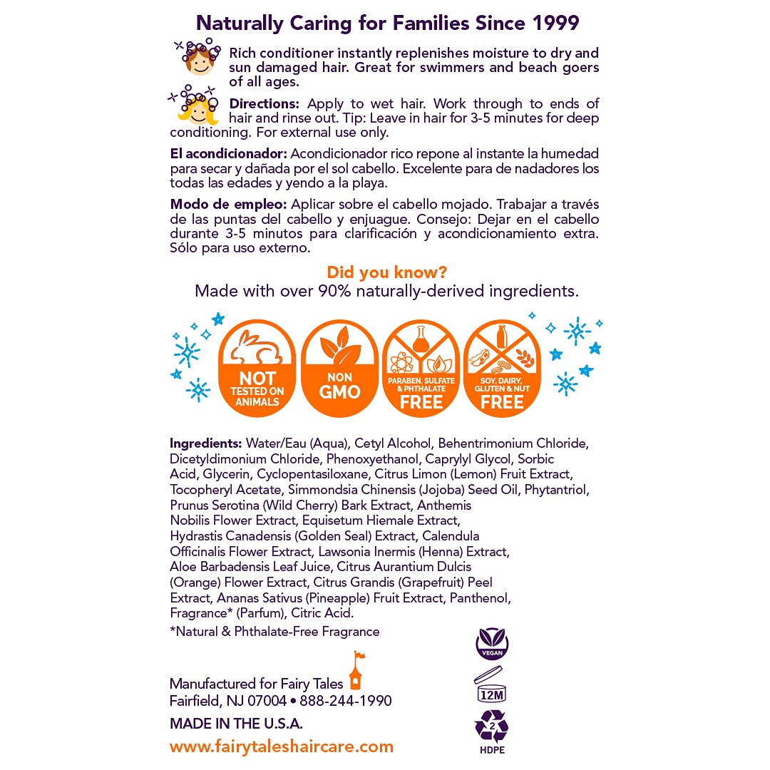 Fairy Tales conditioner texture on hand illustrating smooth slip and detangling