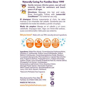 Fairy Tales close-up of pump and label detail highlighting brand and ingredient benefits
