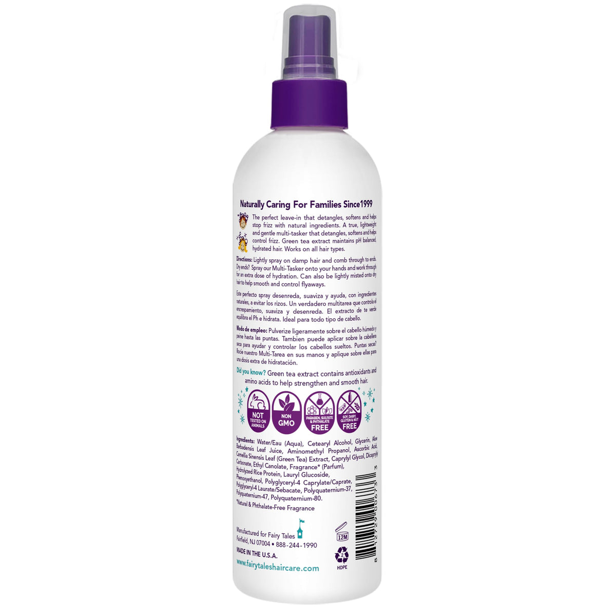 Fairy Tales mist texture on hand illustrating lightweight hydration and non-greasy feel