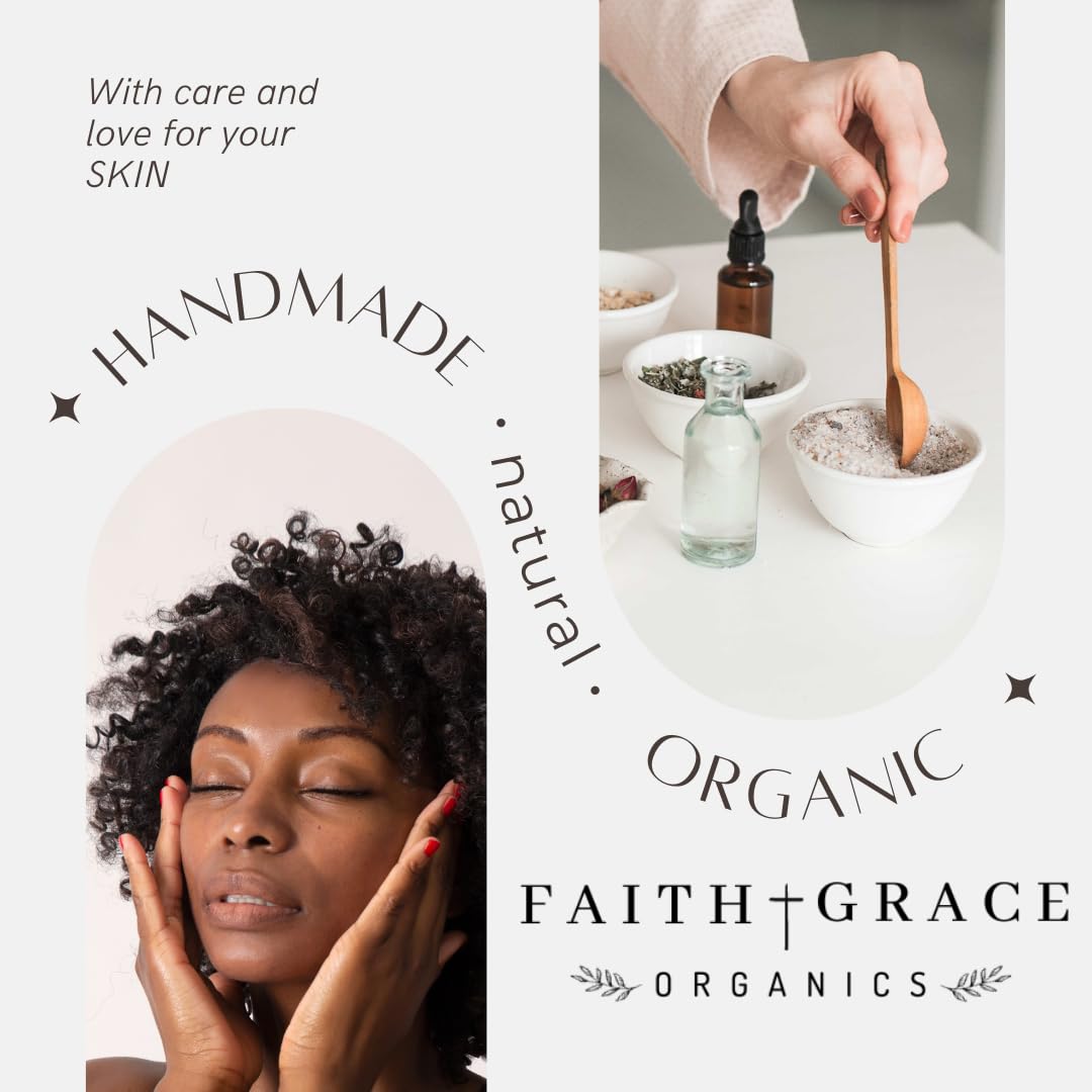 Faith and Grace Organics cream being applied to hand for targeted hydration