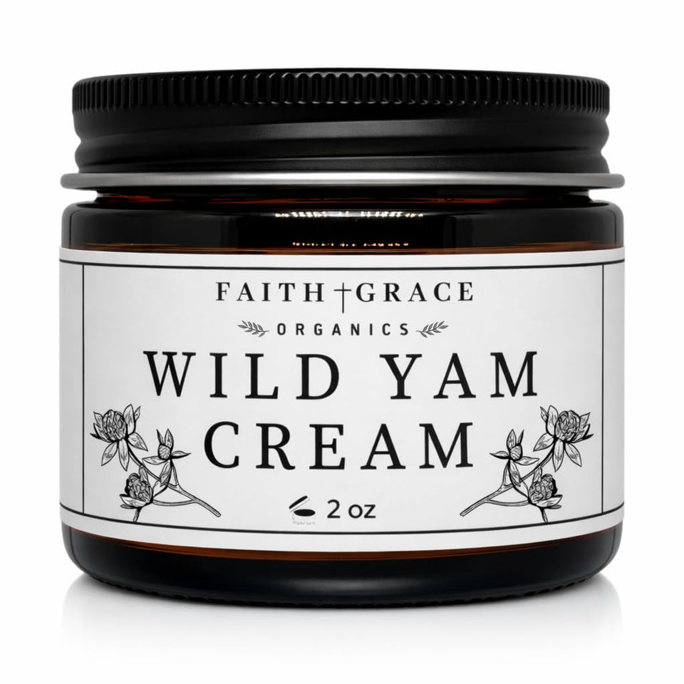 Faith and Grace Organics jar front view showing packaging and size benefits