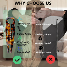 Fallinlocks hairpin securing an elegant bun for a neat long-lasting hold