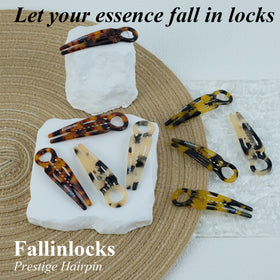 Fallinlocks hairpins in an evening hairstyle showing discreet, polished support