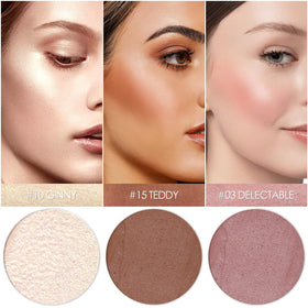 FALOCUTUS application on cheek showing contour placement and natural definition