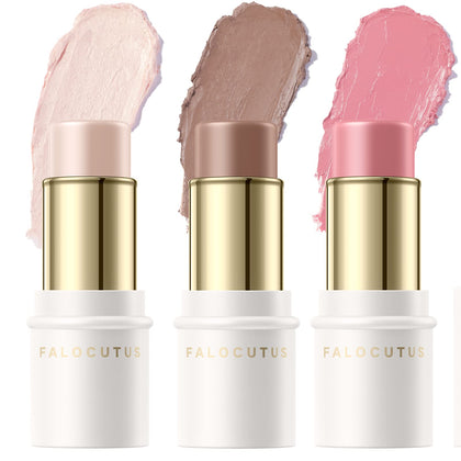 Falocutus contour sticks front view showing portable three-piece set and easy use