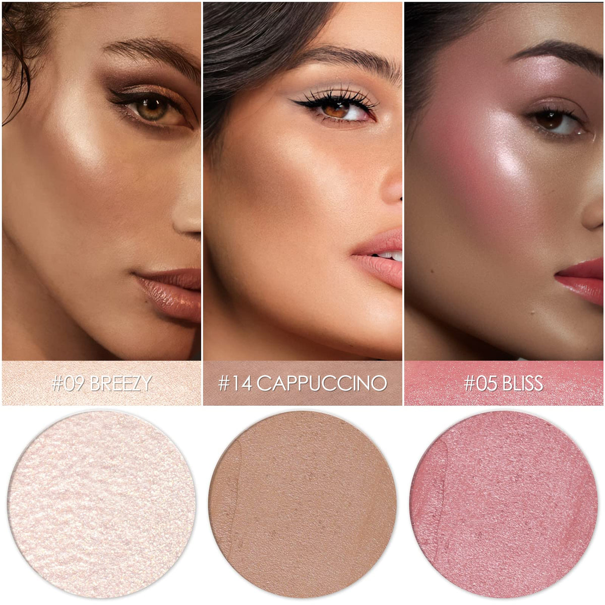 Falocutus swatch arm strokes showing shades and buildable coverage