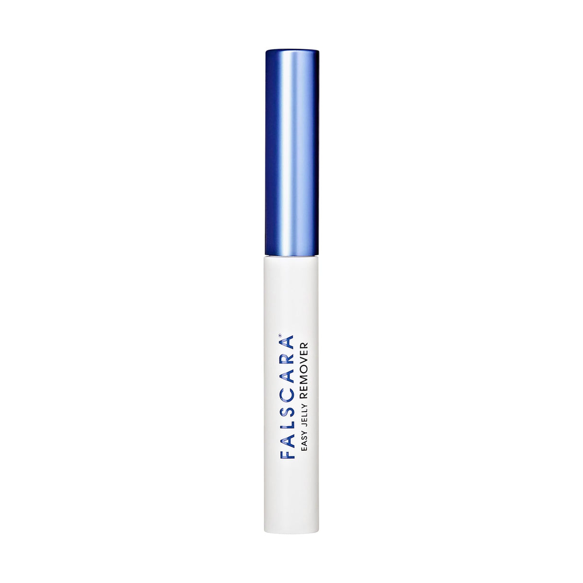 Before and after using FALSCARA showing cleaner lashes and reduced adhesive residue