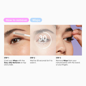 FALSCARA kit with wisps and remover emphasizing reusable lash care workflow