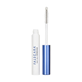 Model applying FALSCARA remover under lashes demonstrating easy targeted removal
